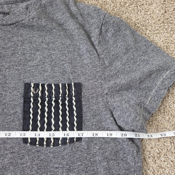 True Religion Super T Pocket Tee‎ Large Contrast Stitching Short Sleeve - Picture 7 of 13